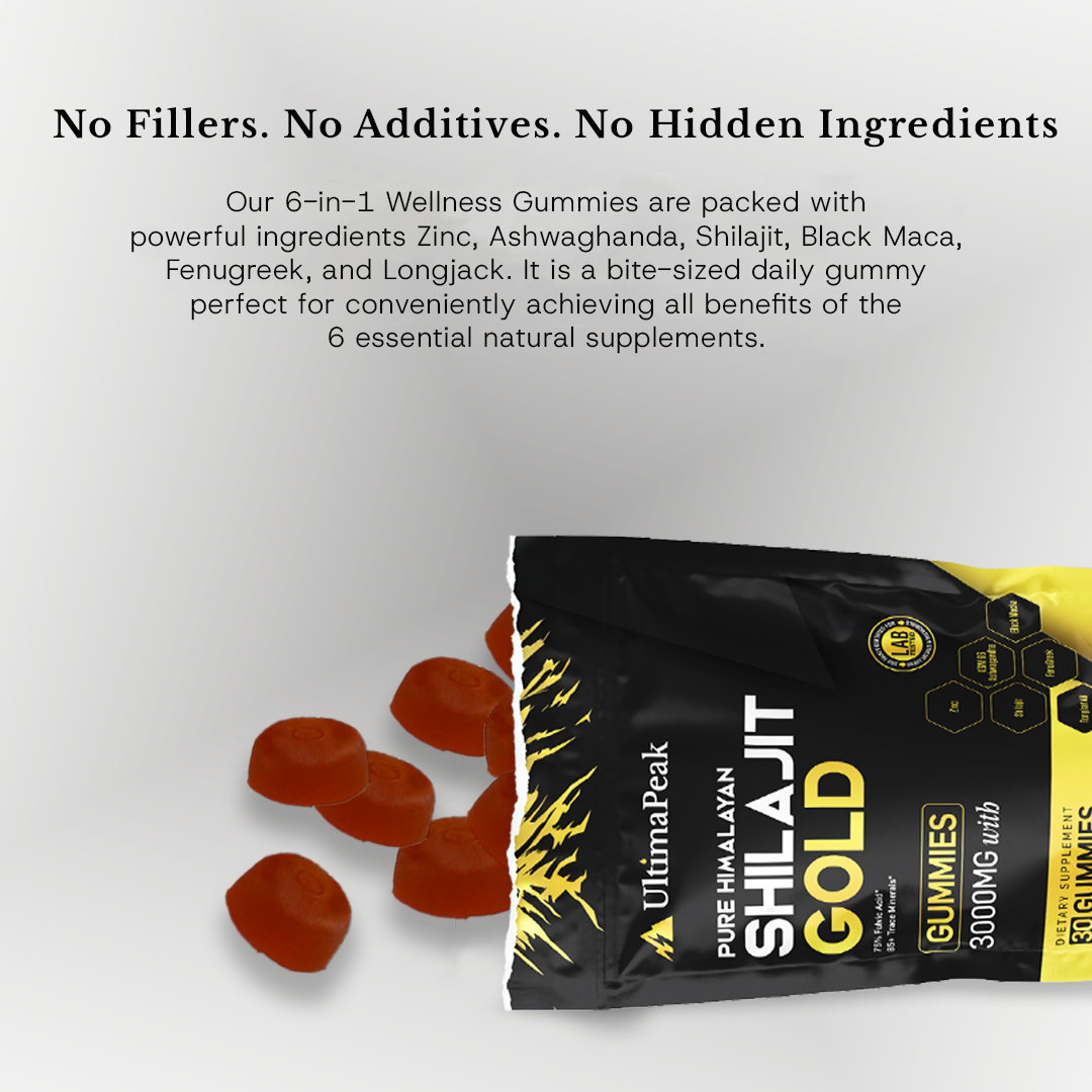 ULTIMAPEAK™ Pure Shilajit Gummies – Now 6-in-1 Support