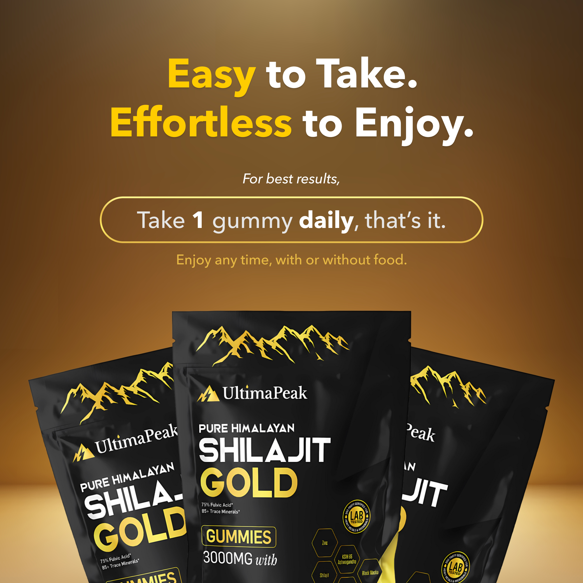 ULTIMAPEAK™ Pure Shilajit Gummies – Now 6-in-1 Support