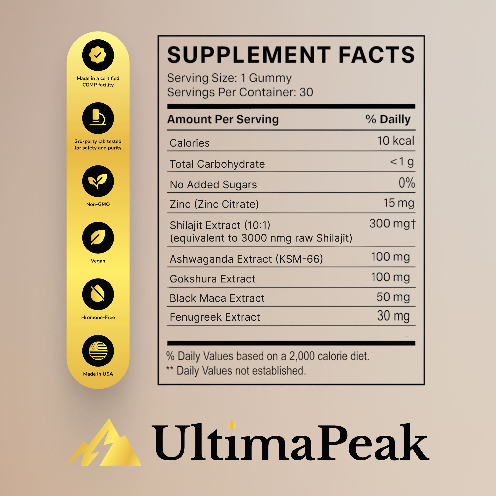 ULTIMAPEAK™ Pure Shilajit Gummies – Now 6-in-1 Support