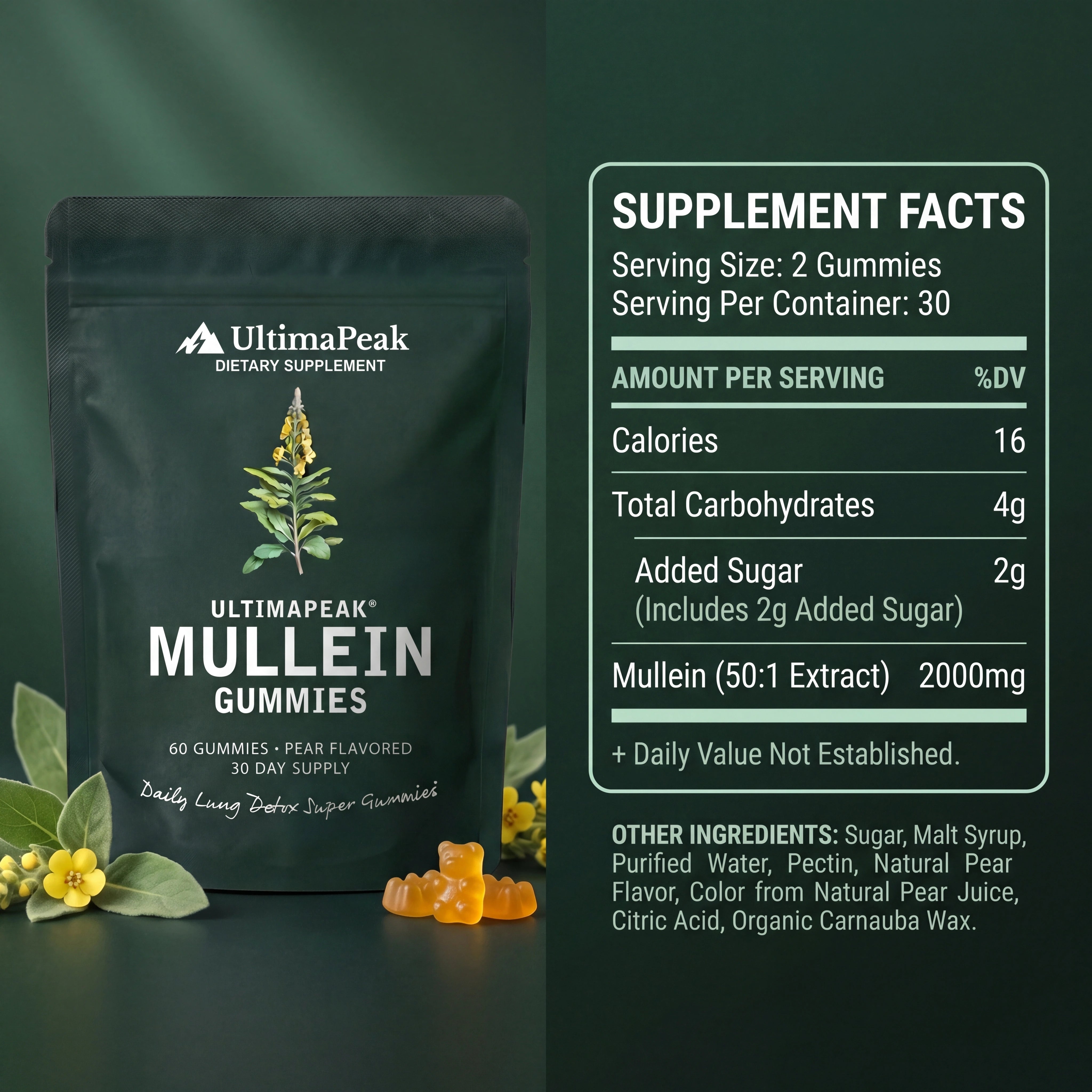 New Maximum Potency Mullein Gummies For Smokers | UltimaPeak®