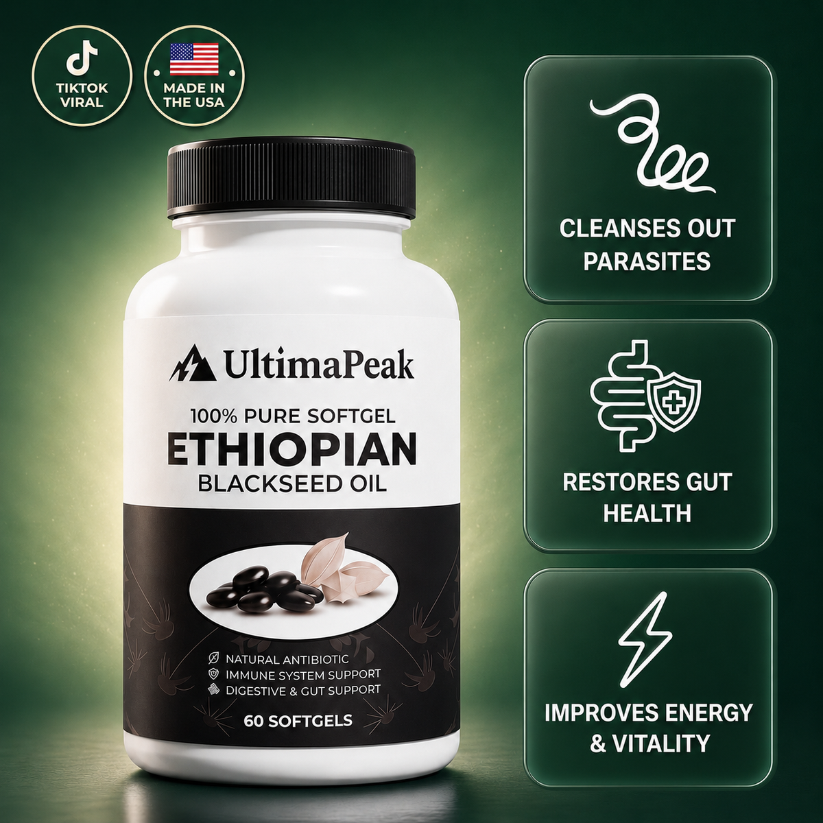 UltimaPeak Ethiopian Black Seed Oil