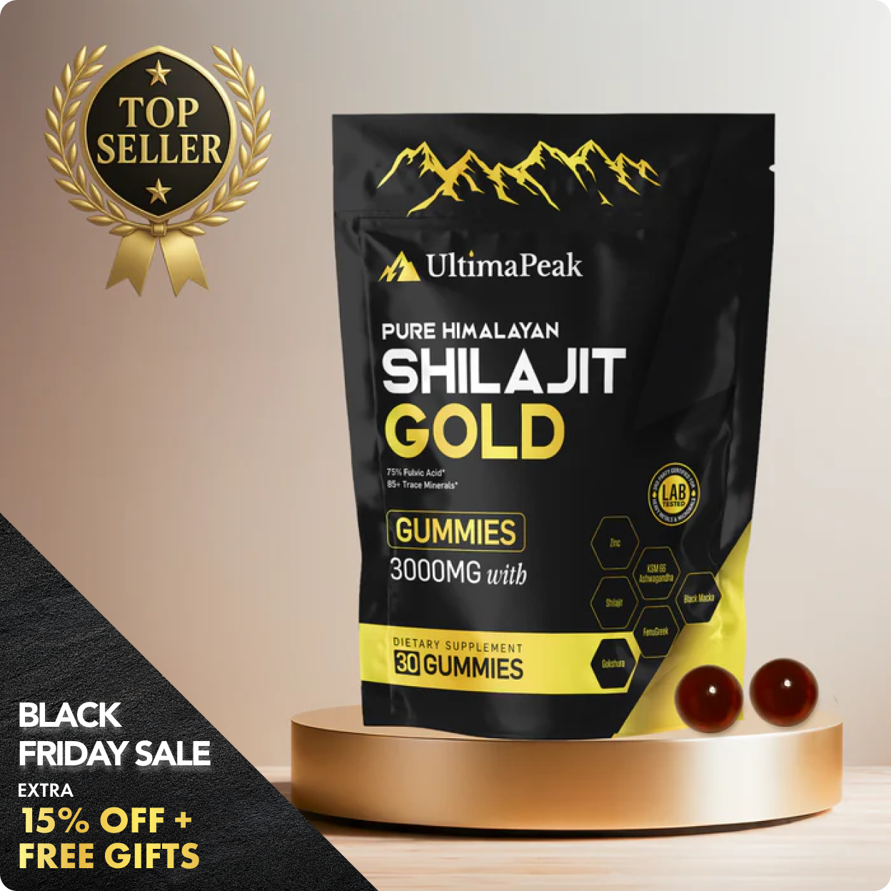 ULTIMAPEAK™ Pure Shilajit Gummies – Last Longer, Perform Better