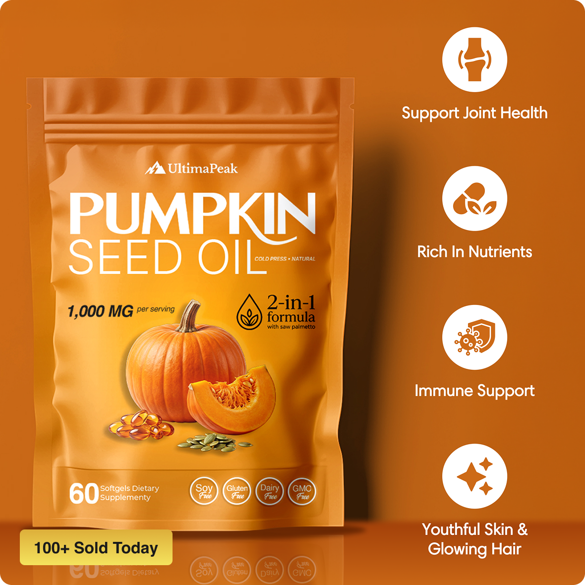 UltimaPeak Pumpkin Seed Oil Softgels