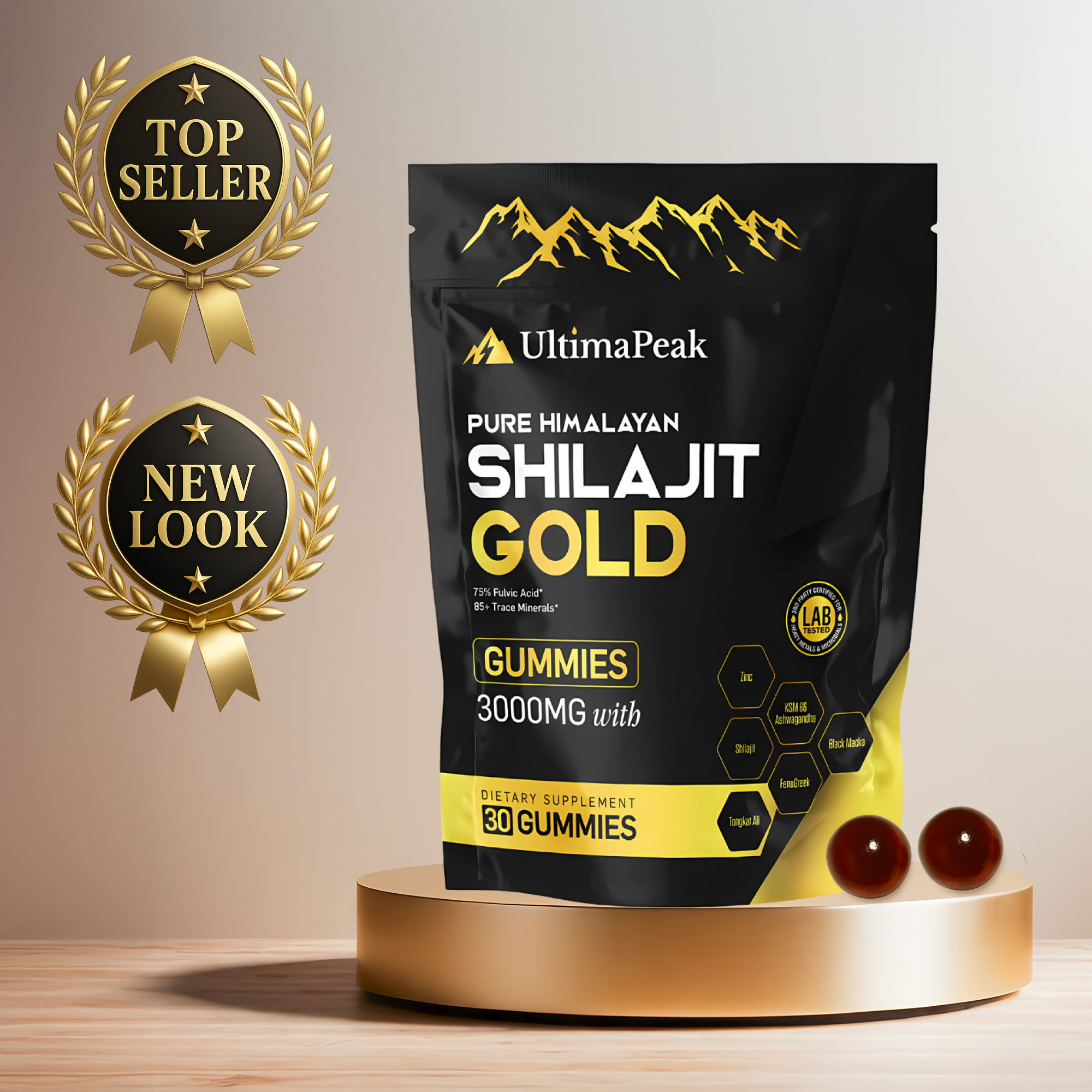 ULTIMAPEAK™ Pure Shilajit Gummies – Now 6-in-1 Support