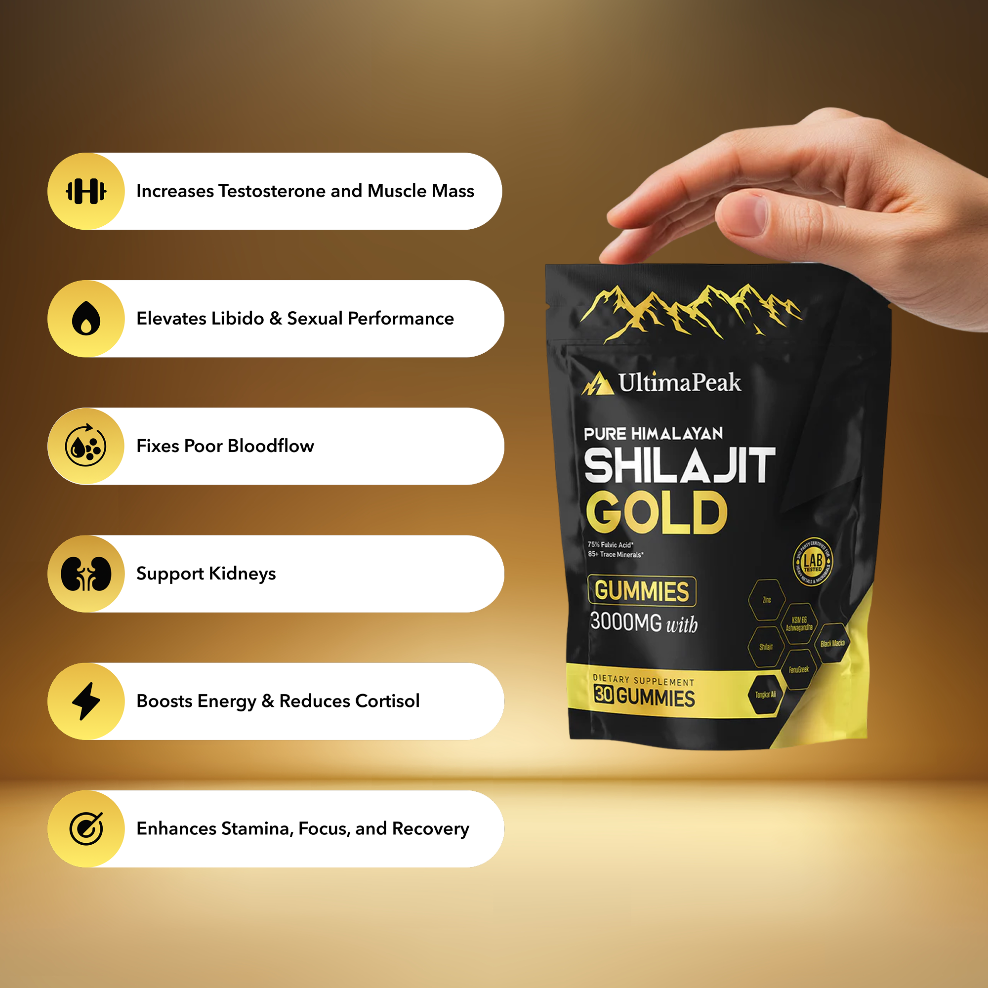 Gomitas de Shilajit puro ULTIMAPEAK™