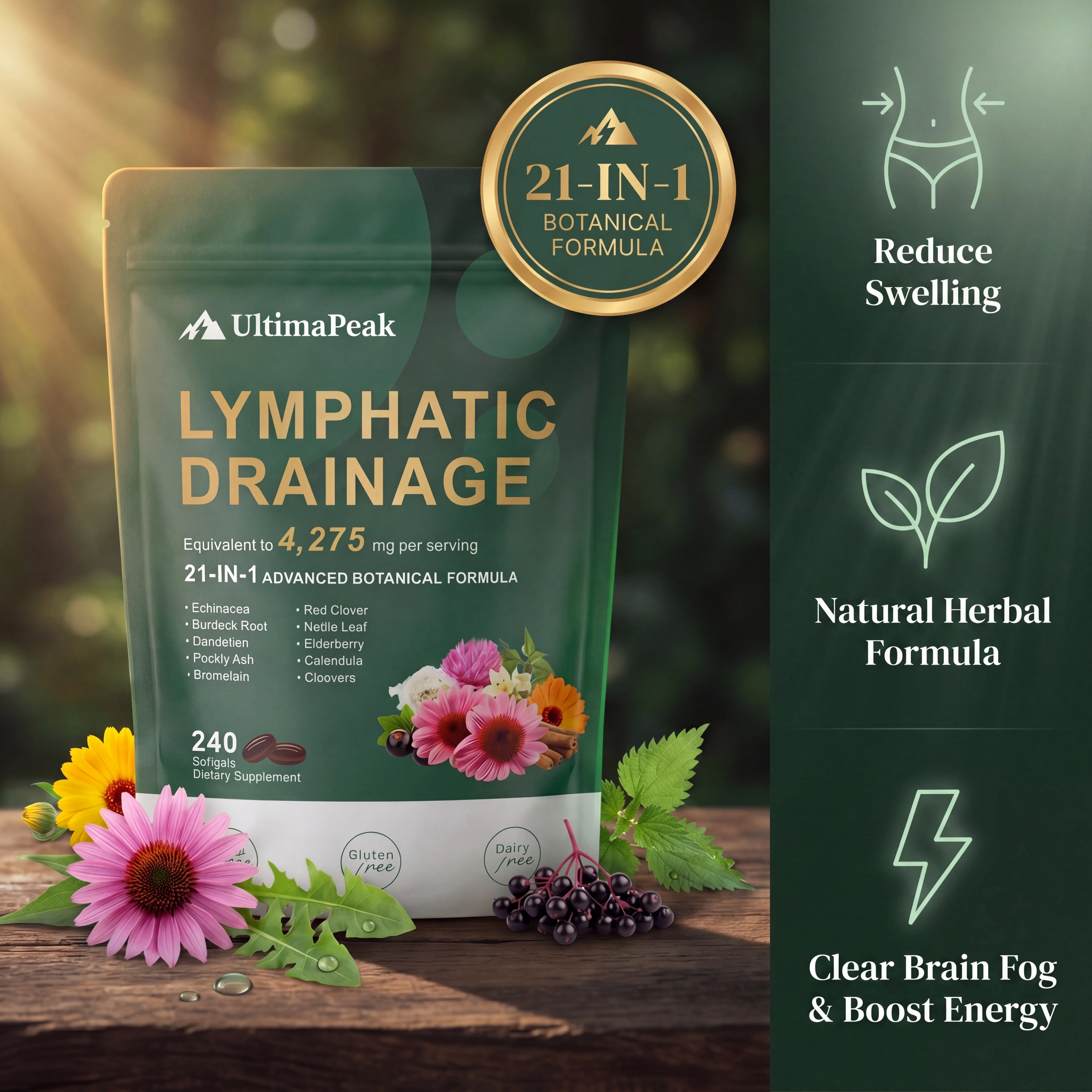 UltimaPeak Lymphatic Drainage Softgels