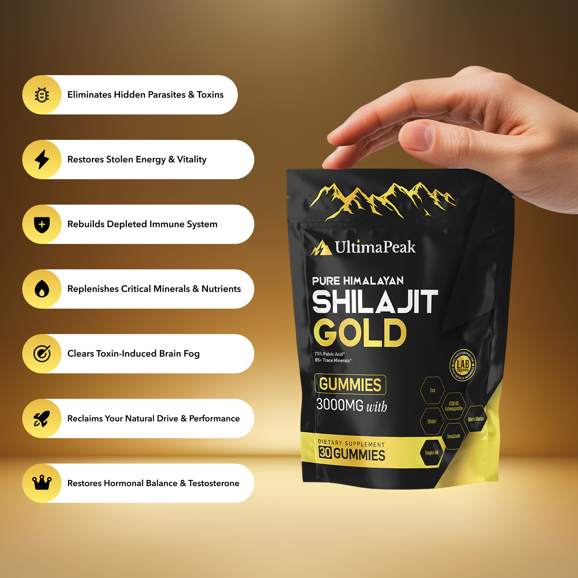Gomitas de Shilajit puro ULTIMAPEAK™
